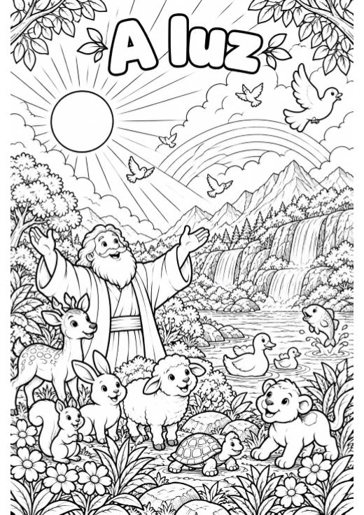 Página A luz para colorir